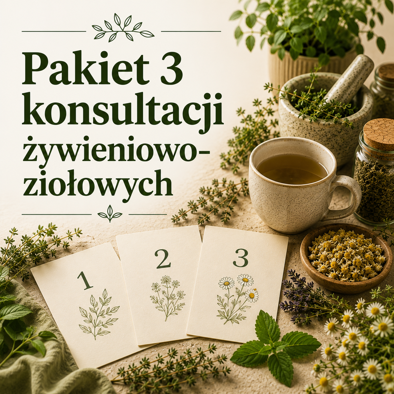 Pakiet 3 konsultacji żywieniowo-ziołowych